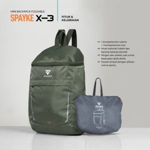 Alternative view of ROVER - SPAYKE X-3 Backpack Lipat Tas Ransel Punggung Bahu Foldable Pria Wanita Unisex