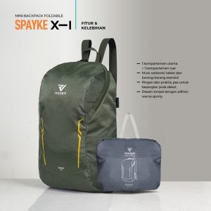 Alternative view of ROVER - SPAYKE X-1 Backpack Lipat Tas Ransel Punggung Bahu Foldable Pria Wanita Unisex