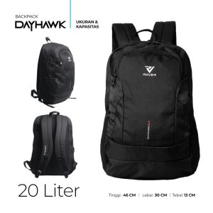 ROVER - DAYHAWK Backpack 20 Liter Tas Ransel Punggung Pria Kerja Kuliah Kuat Aman Urban Sporty