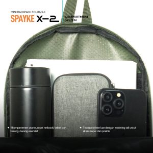 Alternative view of ROVER - SPAYKE X-2 Backpack Lipat Tas Ransel Punggung Bahu Foldable Pria Wanita Unisex