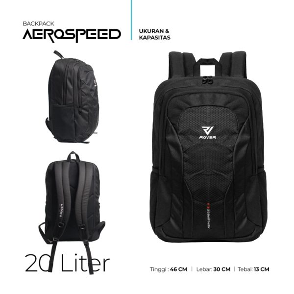 ROVER - AEROSPEED Backpack 20 Liter Tas Ransel Punggung Pria Kerja Kuliah Kuat Aman Urban Sporty