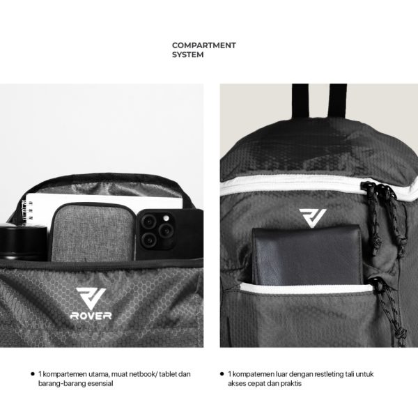ROVER - SPAYKE X-3 Backpack Lipat Tas Ransel Punggung Bahu Foldable Pria Wanita Unisex - Image 3