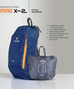 ROVER - SPAYKE X-2 Backpack Lipat Tas Ransel Punggung Bahu Foldable Pria Wanita Unisex