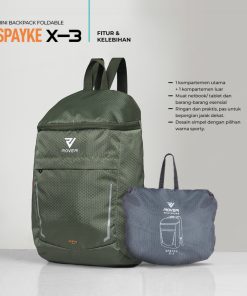 Alternative view of ROVER - SPAYKE X-3 Backpack Lipat Tas Ransel Punggung Bahu Foldable Pria Wanita Unisex