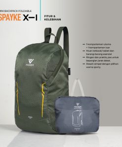 Alternative view of ROVER - SPAYKE X-1 Backpack Lipat Tas Ransel Punggung Bahu Foldable Pria Wanita Unisex